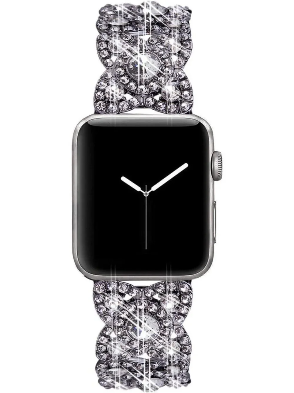 Sparkling Rhinestone Apple Watch Bands 38-49mm, Stainless Steel Bracelet Strap